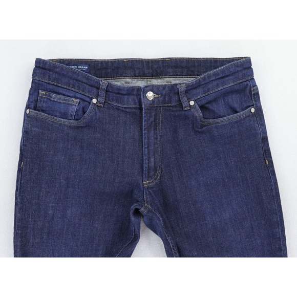Peter Millar Jeans Mens 35x30 Blue Crown Crafted Vintage Washed 5 Pocket Denim - Picture 3 of 14